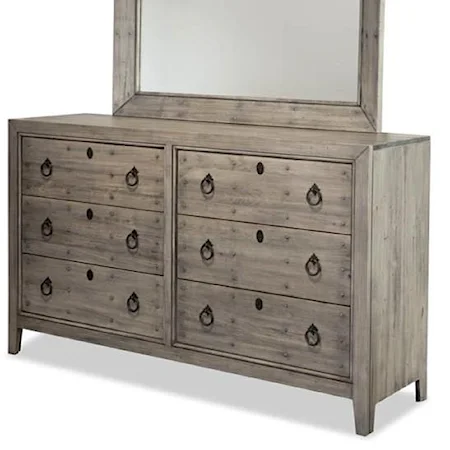 Six Drawer Double Dresser